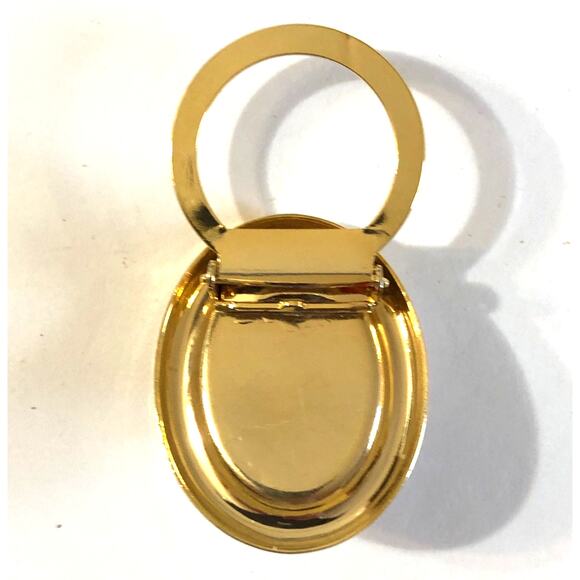 Pearl Scarf Clip, Gold Tone Oval Retro Vintage Office Siren Regency - Picture 3 of 7